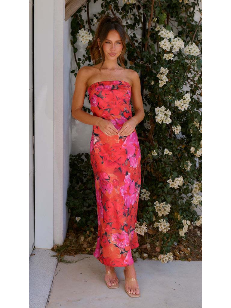 European & American 2025 Spring/Summer Satin Backless Tube Dress for Women.