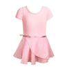 Cotton Gymnastics Leotards Short Sleeve Ballet Bodysuits Fashion Ballet Dress  Children