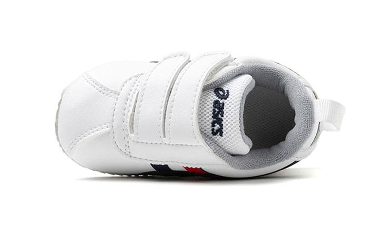 Asics Cotla Anti Kick Cushioning Abrasion Resistant Breathable Low Top Toddler Shoes White Blue Infant And Toddler 1144A263-101