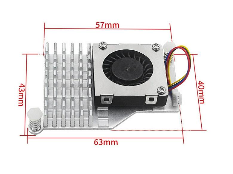 Raspberry Pi 5 Active Cooling Fan with Pure Copper/Aluminum Heat Sink