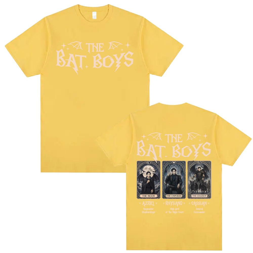 The Bat Boys Tarot Card T Shirt Tops Rhysand Cassian Azriel ACOTAR Aesthetic Tee Shirt Unisex Women High Quality Tshirt Streetwear
