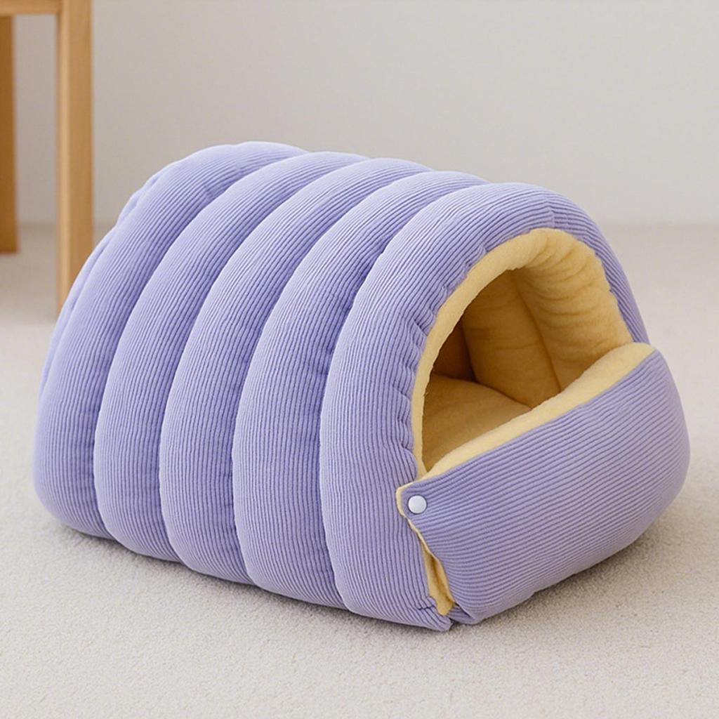 Katzen Schlafbett Winter Indoor Verdicktes Katzenbett Waschbar Weich Kurzer Plüsch Flauschig Geschlossen Warm Haustierbett für Welpen Kätzchen