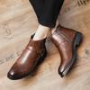 Herren Chelsea Boots Britische Herrenschuhe Färbung Mode Retro Herren Übergröße Kurze Stiefel Stiefeletten