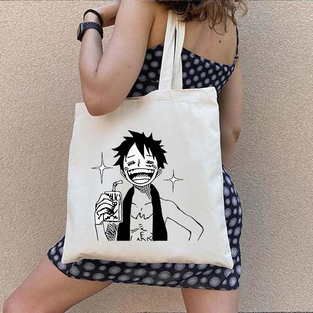 One Piece Luffy Aufdruck ein Schulter Canvas Tasche 7540