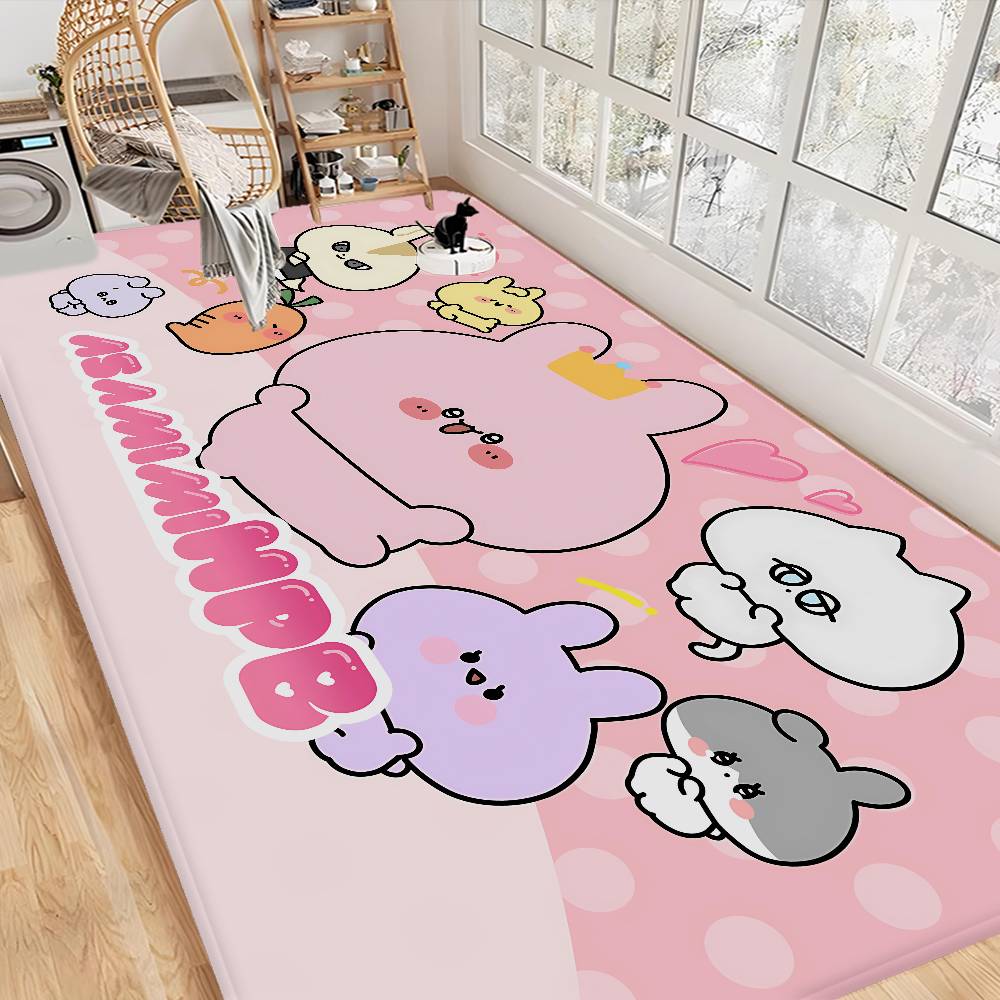 Cartoon A-Asamimichan Floor Mat INS Style Soft Bedroom Floor House Laundry Room Mat Anti-skid Household Carpets