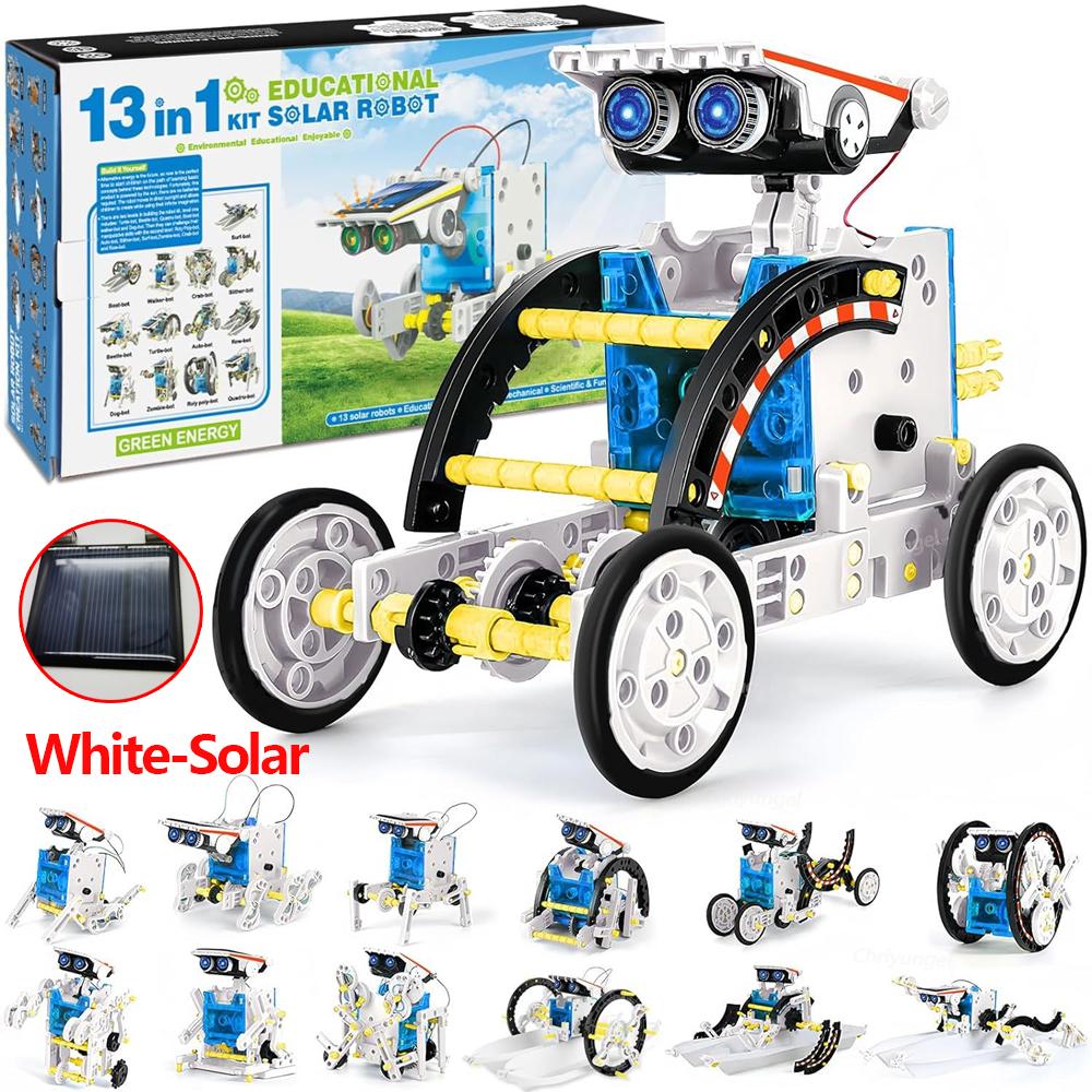 Nieuwste 13-in-1 Zonne Robot Kit Stem Educatief Speelgoed Doe-het-zelf Wetenschappelijk Experiment Technologische Gadgets Elektrische Zonne Robots Voor Kinderen