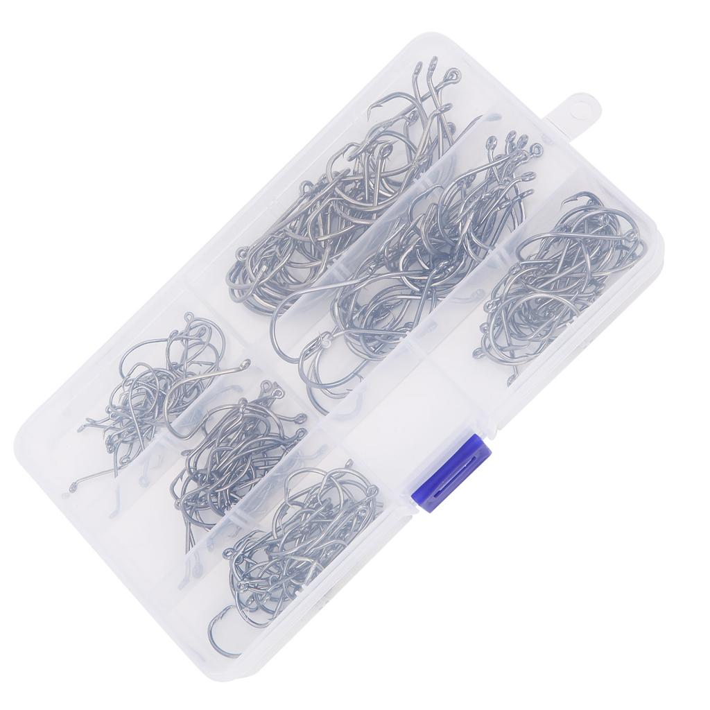 Crank Hook Fishing Hook Set Offset Easy Catch Carbon Steel Fishing Tackles for Soft Lure