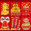 6pcs Colorful Goat Pattern Spring Festival Lucky Money Bag Blessings Printing Hongbao  Gift