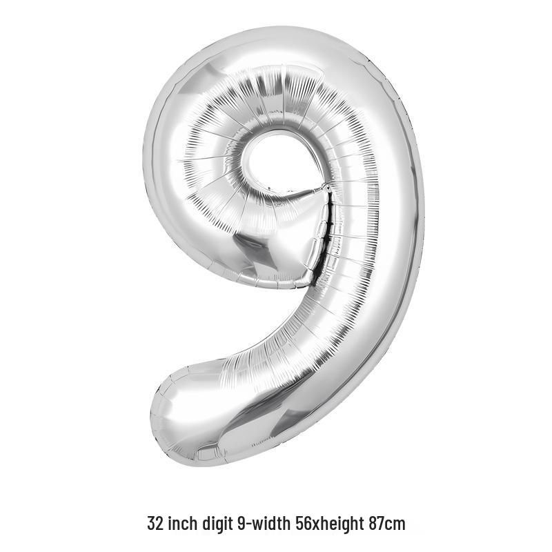 32-Inch White Number '40' Birthday Balloon, Aluminum Foil Party Decoration Prop