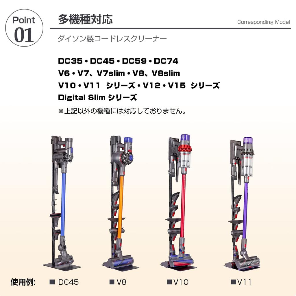 Dyson Staubsaugerständer Dyson V12 V11 V10 V8 Slim V7 V6 Ständer Dyson Ständer Stahl Dyson Akku-Staubsauger Staubsaugerständer Wandmontage Aufbewahrung