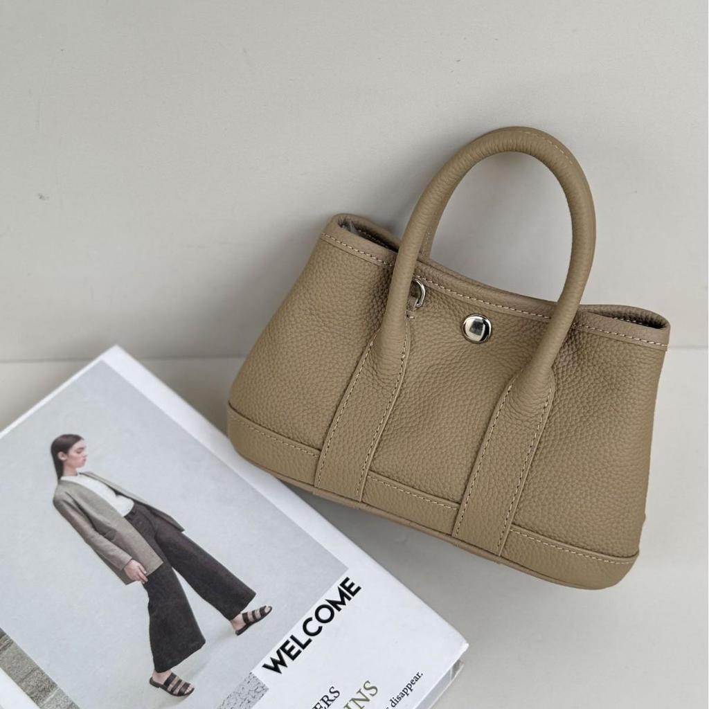 2025 Cowhide Leather Crossbody Mini Tote – Versatile Women's Spring/Summer Bag