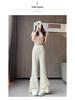 Lace Bow Floral High-Waisted Wide-Leg Summer 2026 Women's Casual Pants