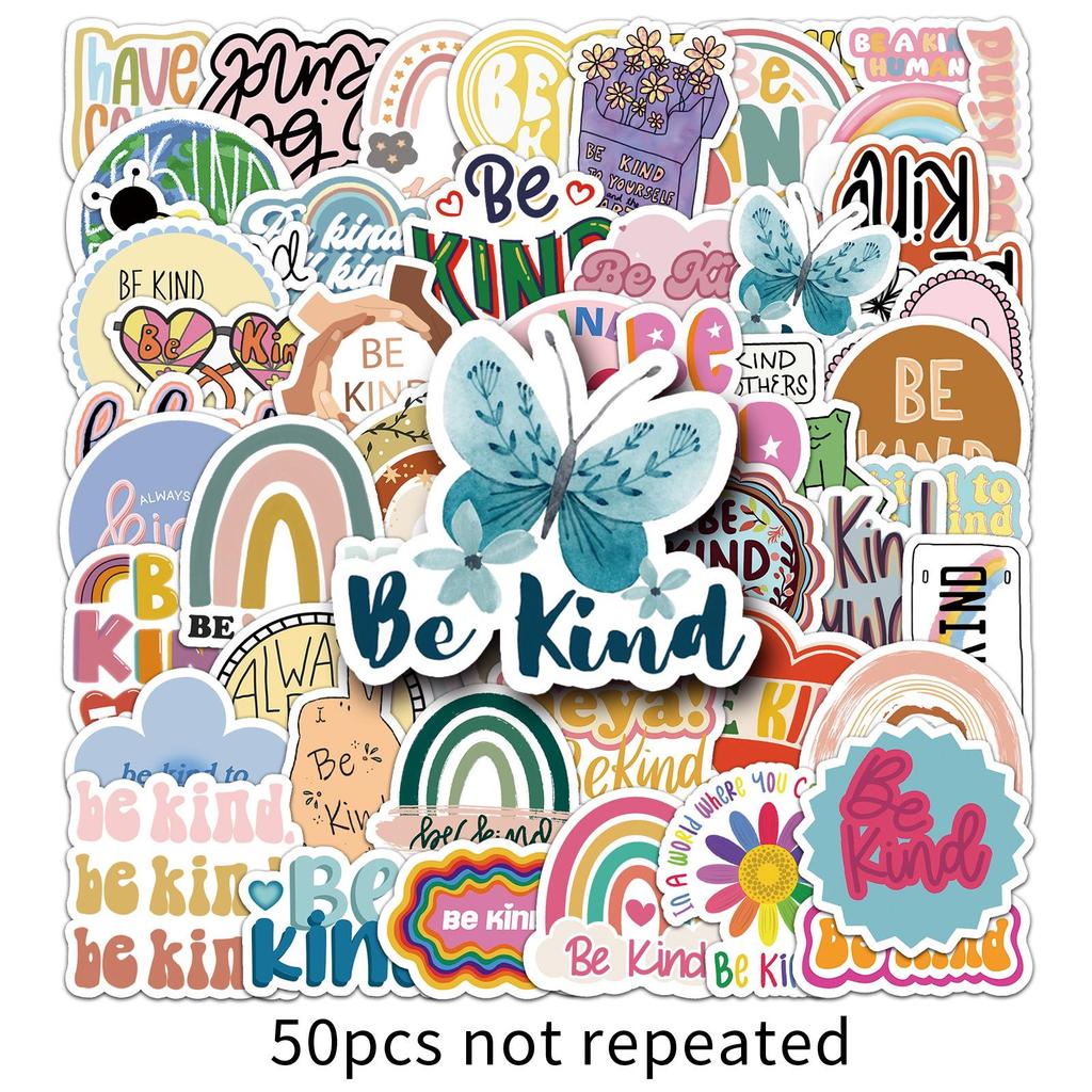 50PCS Positive Psychology Stickers: Motivational English Sentences, Waterproof Decorative Journal Stickers