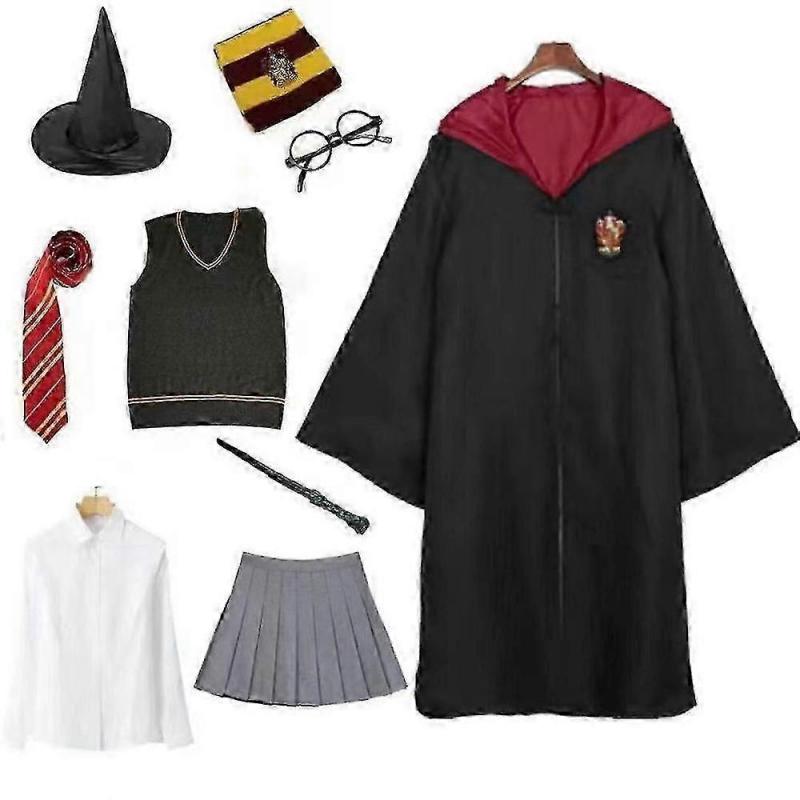 Harry Potter Hermione Granger Gryffindor Cosplay Costume Set for Kids and Adults