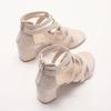 Sandals Women Fashion 2025 New Versatile Coarse Heel Roman Style High Heels Women Sandals Rear Zipper Summer Womens Shoes