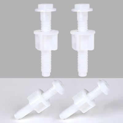 Old-Style Toilet Seat Hinge Screws & Bolts - Plastic Bathroom Accessory