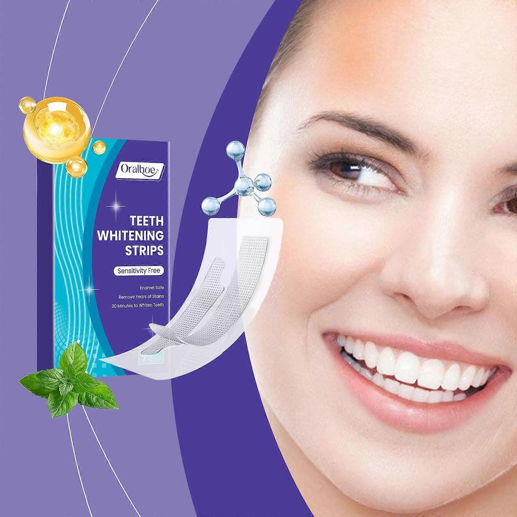 Limited time!!Oralhoe Teeth Whitening Strips - Deep Clean, Remove Stains And Yellowing, Freshen Breath, Brighten Teeth