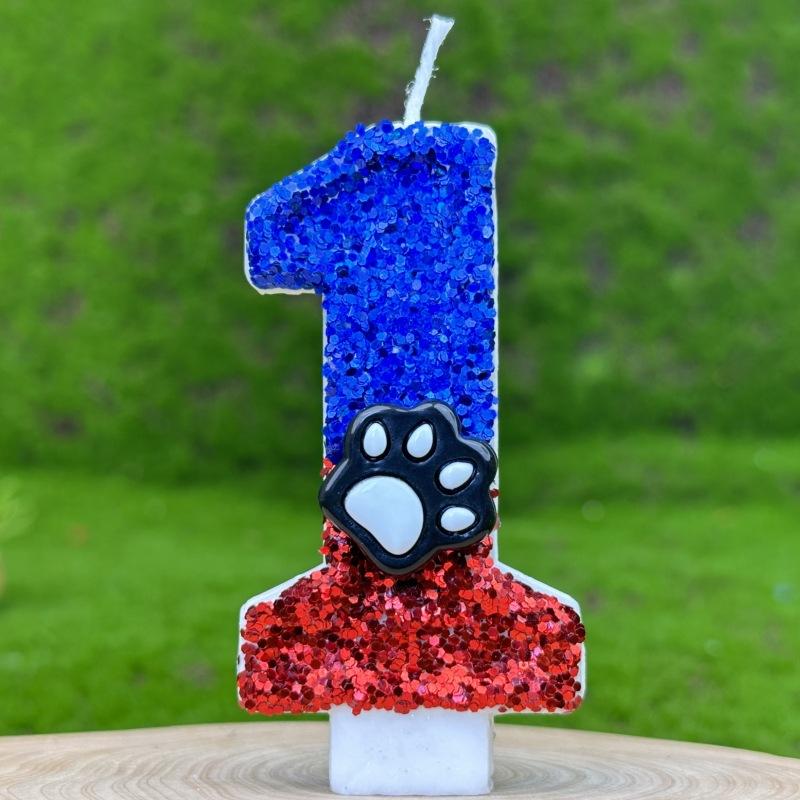 Cat Paw Dog Paw Bear Paw Digital Birthday Candle Cake First Birthday Candle