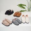 Unisex Winter Indoor Fluffy Non-slip Velcro Slippers with Plush Lining