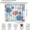 Coastal Window Curtains Nautical Beach Ocean Sea Starfish Seashell Curtain Living Room Bedroom Panels Set Inch Polyester Ideal For