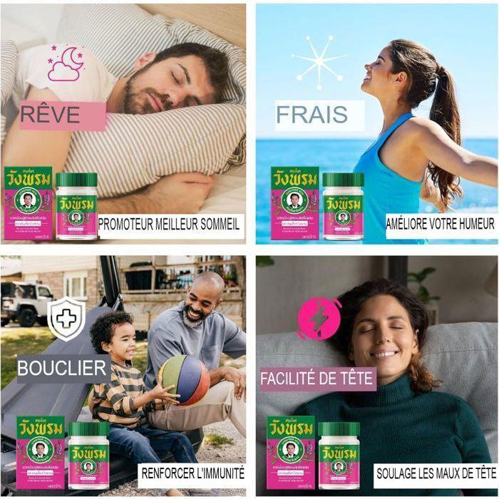 3 Baumes Wang Prom (50g) - Camphre de Bornéo &amp; Patchouli : Confort Respiratoire, Clarté Mentale et Relaxation Sensorielle