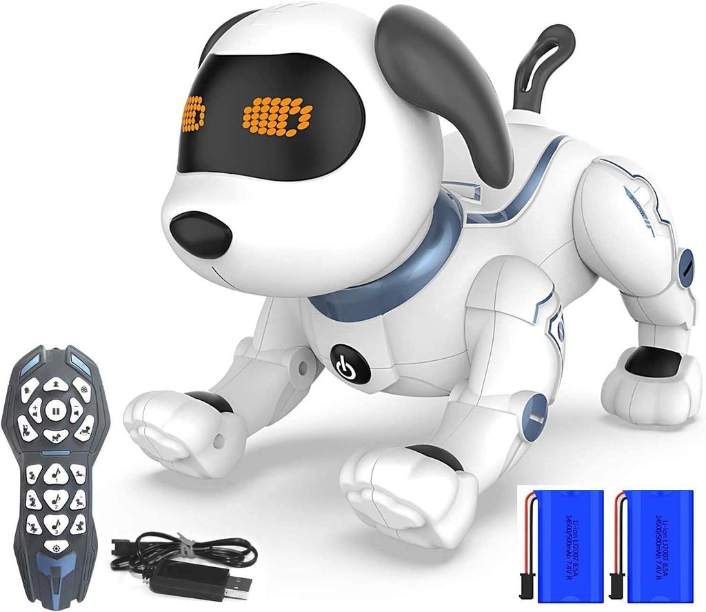 Remote Controlled Robot Stunt Plays and Programmable Robot Dog Home Voice Control Touch USB Remote Adjustable Smart Robot Dog with Eye Suitable for