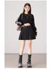 European & American Style Korean Pleated A-line Skirt with Belt - Anti-Exposure, Age-Reducing Short Umbrella Skirt.