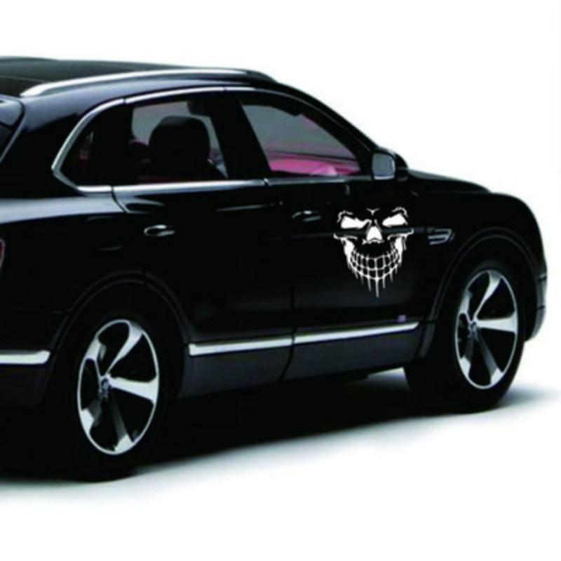 Reflective  Skull Car Stickers Styling Removable Waterproof Sticker