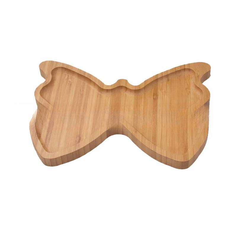 ZISIZ Japanese Style Irregular Bamboo Wood Tray Set