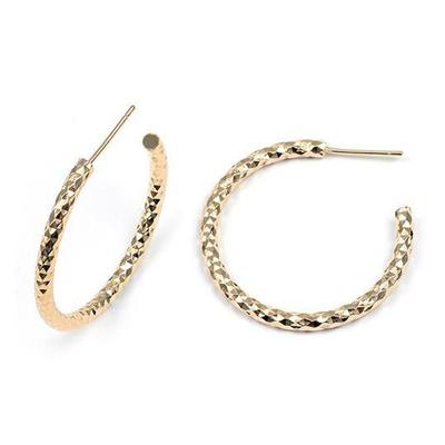 [M8985] - Creolen Vergoldet 'Choreographie' golden - 3 cm 3 mm