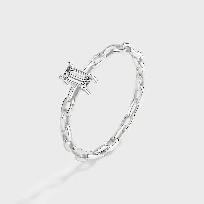 1Pc Buckle Geometric Ring, Simple and Simple Design, Fashionable Single Ring, Popular Daily Style