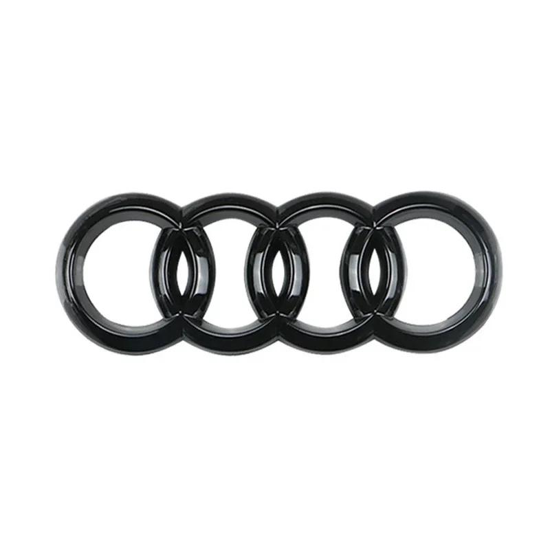 ABS 4 Rings Logo Audi Emblem Car Front Hood Emblem Bonnet Badge Rear Trunk Badge For Audi A3 A4 A5 A6 A7 A1 Q2 Q3 Q5 Q7 Q8 TT