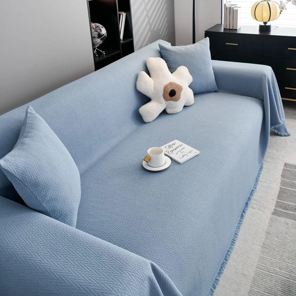 Throw Blankets for Living Room Couple Position Modern Solid Color Waterproof Camping Picnic Blanket Cover Nordic Sofa Cover Mat