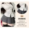Domila JK Spice Girl Pure Wish Waist White Shirt Women's New Button Design Half Body Hip Wrap Skirt Sex Underwear