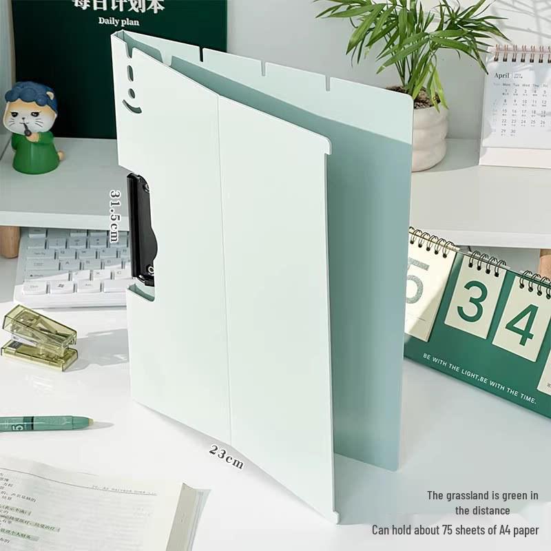 

Stand-Up Clipboard: 4-Folder Writing Board with High-Quality Exam Mat