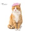 Haustiermütze, verstellbar, süße Katzen-Baskenmütze, bequem, weich, Hundekostüm, Kopfbedeckung, Foto-Requisiten, Haustier-Mode-Accessoires