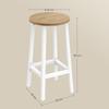 Bar stool - Sonoma oak / white legs