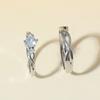 Yousheng 1 Pair Couple Ring Opening Hollow Twisted Valentine's Day Gift Women Men Rhinestone Finger Ring Fashion Jewelry