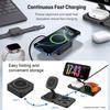 3 In 1 Charging Station for iPhone 16 15 14 Airpods 4 3 iWatch 10 Foldable Magnetic Wireless Charger Dock Travel Charging Pad