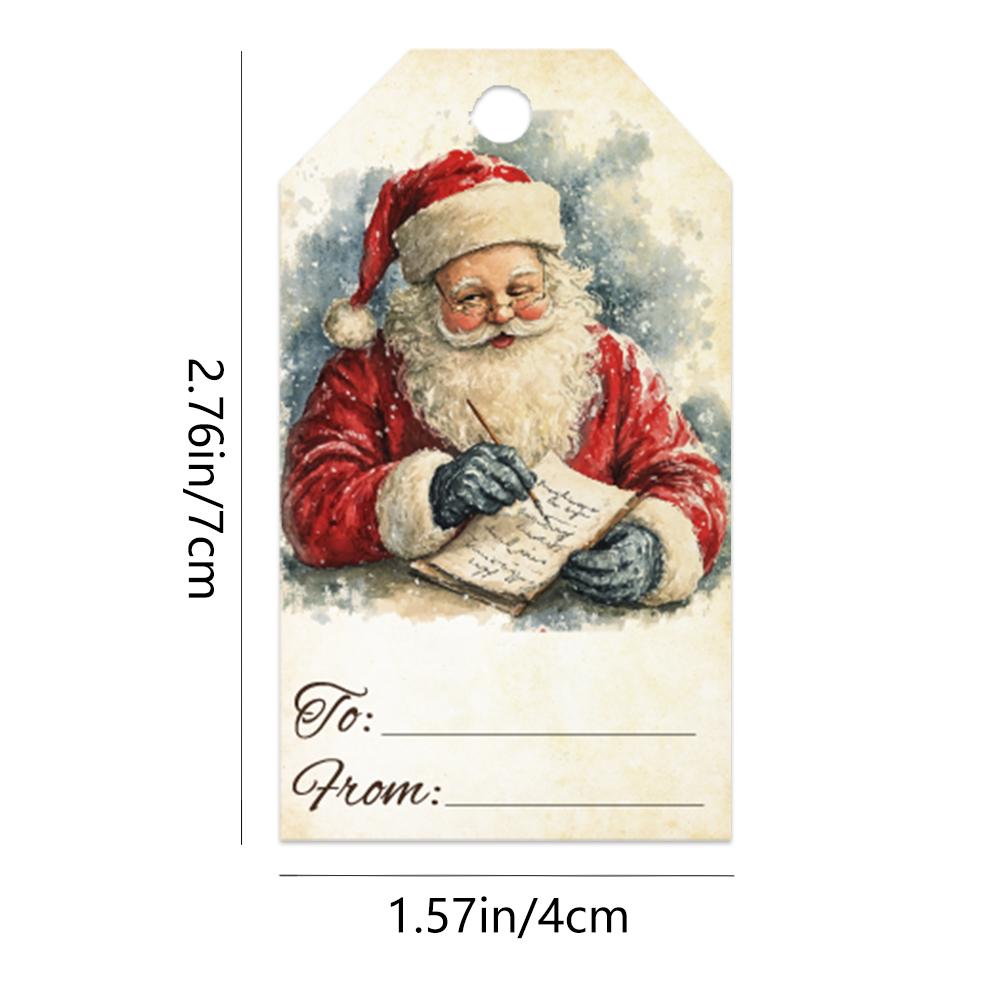 40pcs, Christmas tags, gift labels, party decorations, DIY, packaging embellishments, greeting cards, party cards, jute twine