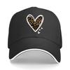 White Frame Leopard Print Heart Home Decor Hip Hop Hat Fashion Outdoor Sports Sandwich Baseball Cap