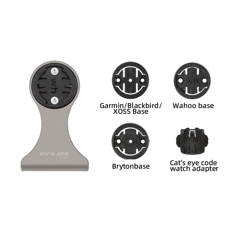 GUB Titanium Alloy Bike Support Ultralight Bicycle Gps Stand Durable Cycling Extension Bracket Suitable for Bryton Garmin Wahoo Ti700 Titanium Alloy