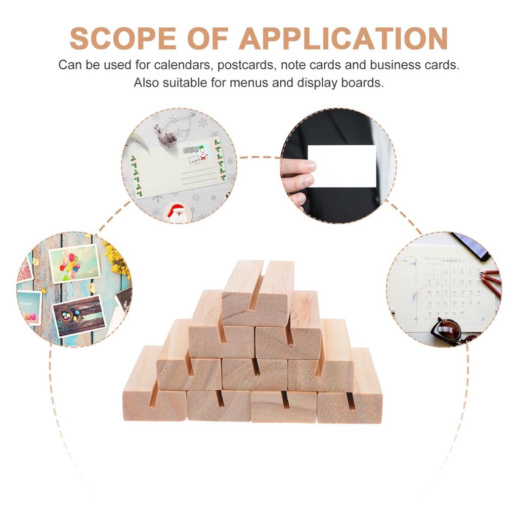 Gadpiparty Wooden Calendar Desktop Calendar Postcard Photo and Menu Beige 10-Pack Stands, Holders, Holders, Display,