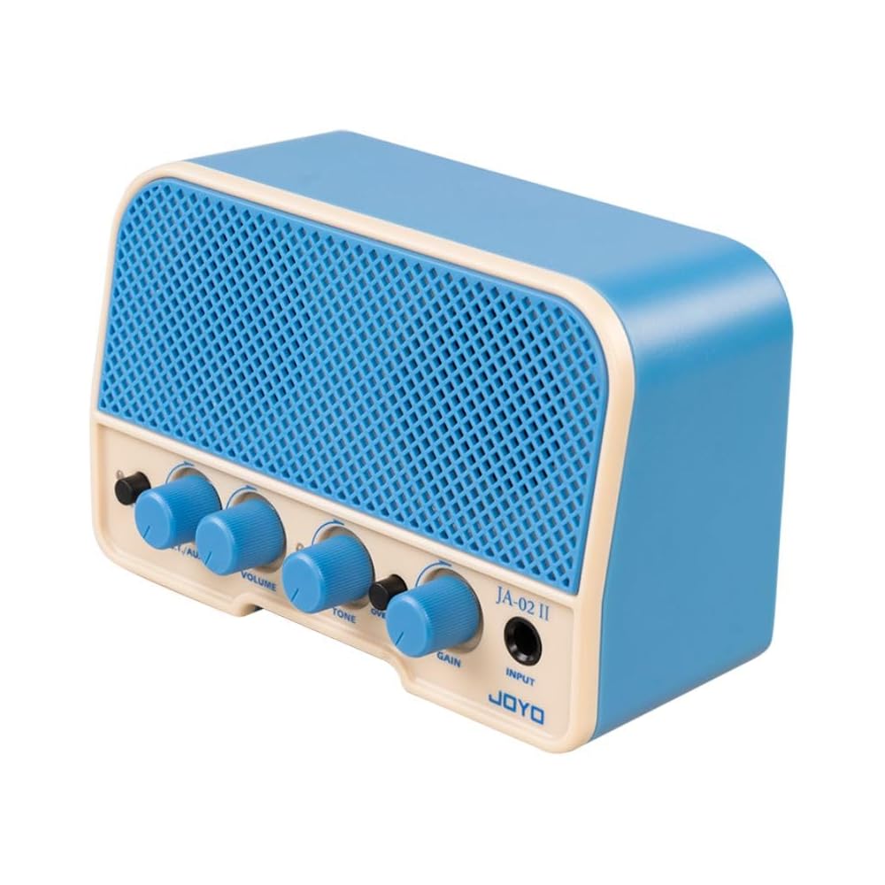 JOYO Bluetooth-enabled rechargeable mini guitar amplifier, 5W, portable, for practice, JA-02 II BLUE