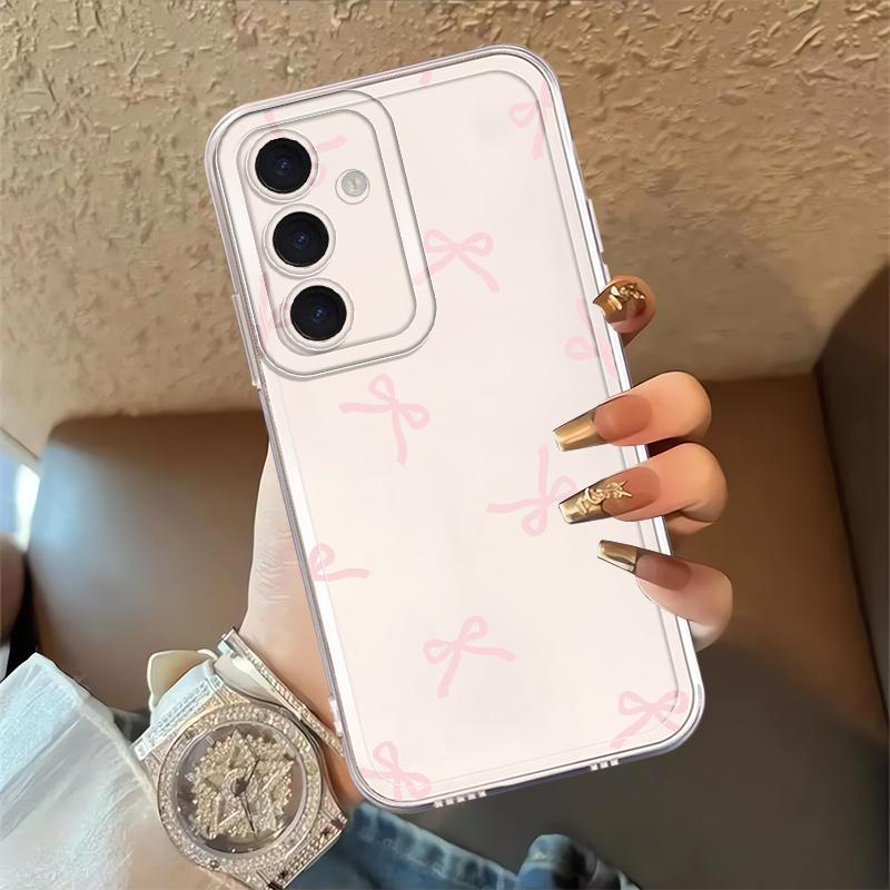 Case for Samsung Galaxy S26 S20 Plus S24 S23 Ultra S21 Note 20 Ultra 10 S22 FE S25 Edge Phone Cover Cartoon Bow