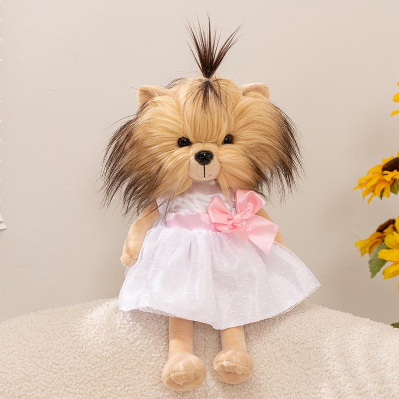 

Yorkshire Plush Toys Soft Stuffed Animal Dog Dolls for Kids adorably Puppy Room Deocr Xmas Gifts for Kids 28cm