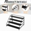 4 Tier Spice Rack Organizer Carbon Steel Seasoning Step Storage Shelf Countertop Tiered Seasoning Holder Rack for Kitchen