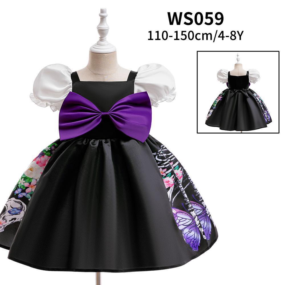 Satijnen Prinsessenjurken Collectie voor Kinderen, Halloween Meisjes Rollenspel Formele Jurk