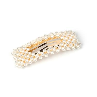 The Same Ins New Temperament Shufan Pearl BB Clip, Simple Pearl Clip Bangs Clip Edge Clip Top Clip