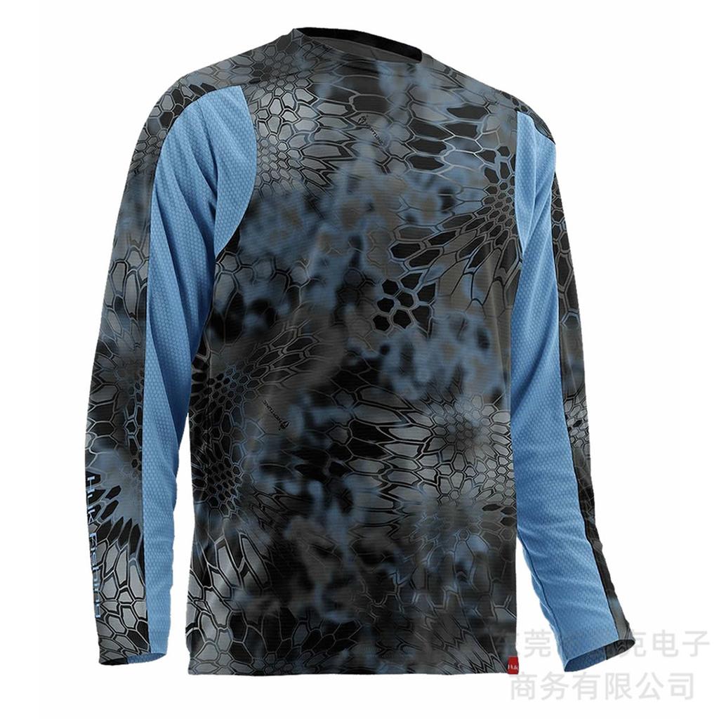HUK combinaison de pêche été hommes protection solaire sports de plein air chemise de pêche séchage rapide manches longues T-shirt léger respirant haut